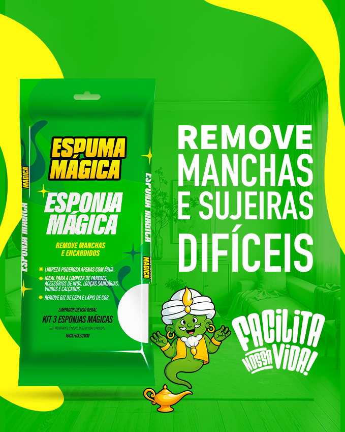 Esponja Magica - Espuma Magica pack com 3 esponjas