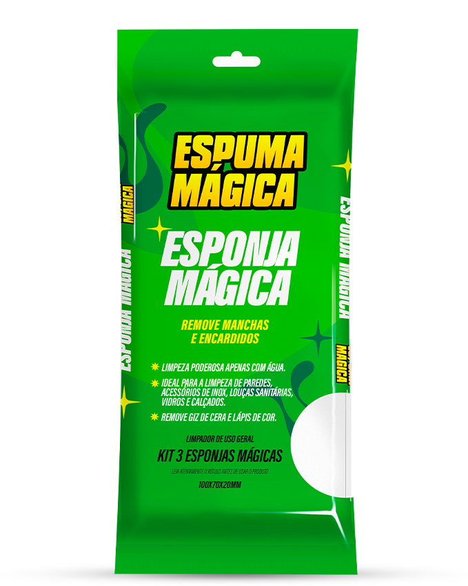 Esponja Magica - Espuma Magica pack com 3 esponjas